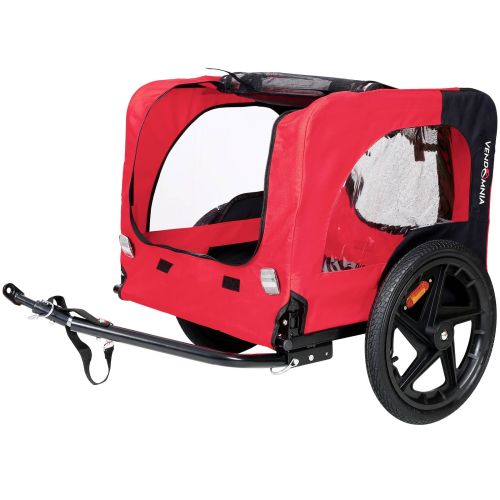 Bicycle Trailer For Pets Outdoor Foldable Dog Trailer With Reflectors Bicycle Trailer For Pets Outdoor Foldable Dog Trailer With Reflectors